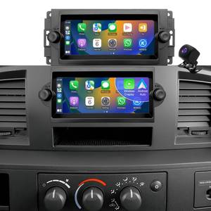 lot 14221 image: Radio Upgrade for Dodge Ram 150025003500 2006-2008, Jeep Compass Patriot 2007-2008, Grand Cherokee 2005-2007, Chrysler 300300c 2005-2007, Wireless CarPlay Android 6.86 Stereo Back Camera WiFi GPS