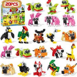 lot 15749 image: Party Favors for Kids, 20PCS Animal Building Blocks, Goodie Bag Stuffers, Classroom Prizes Bulk Toys Birthday Gifts for Boys Girls, Treasure Box Toys, Pinata Stuffers, Return Gifts For Birthday Party