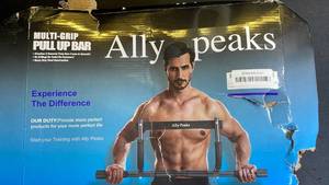 lot 15753 image: Ally Peaks Multi-Grip Pull Up Bar Door Frame Exercise Equipment