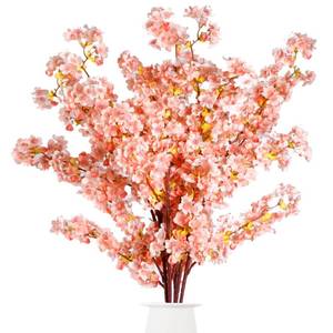 lot 15766 image: Sggvecsy Cherry Flower Branches Plum Blossom Artificial Flowers Branches 39 Inch Branches Flowers Tree Stems for Home Wedding Party Decor (3 Pcs, Pink)