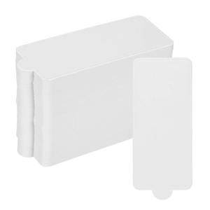 lot 16092 image: uxcell 200pcs Mini Cake Boards, Mousse Cake Cardboards Rectangle Cake Bases Plates Cupcake Dessert Displays Base Tray for Cakes, Pastries, Dessert Base - Grease Proof (White)