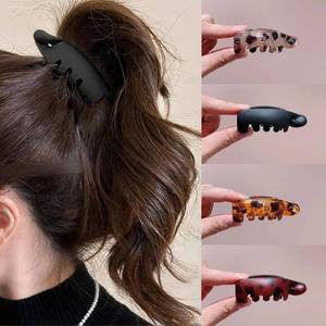 lot 16096 image: Banana Hair Clips Small Retro Oval Leopard Print Banana Hair Clip 4PCS Small Banana Clip Non Slip for Ponytails Buns Curly Hair Cute Claw Clips for Women Thin Hair Daily Decoration Hair Accessory