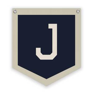 lot 16100 image: Lacama Toddler Boys Room Decor Name Pennant Flag,Vintage Name Pennant Flag Banner, Baby Boy Nursery Wall Art for Toddler Bedroom Playroom Kidsroom��Baby Boy Christmas Gifts��Initial Monogram J 12x14 in