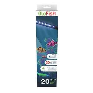 lot 16104 image: GloFish 10-Inch LED Light Sticks for Fish Aquariums Up to 20 Gallons, 2 Count, with White and Blue LED Lights