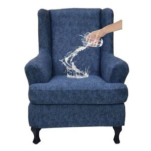 lot 16106 image: CRFATOP Waterproof Wing Chair Slipcovers 2 Piece Stretch Wingback Chair Cover Spandex Fabric Wingback Armchair Covers with Elastic Bottom for Living Room Bedroom Wingback Chair,A21