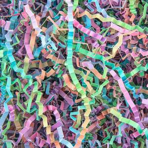 lot 16112 image: Caleihd 12 LB Crinkle Cut Paper Shredded Filler Paper for Gift Baskets Gift Box Confetti Shreds Decoration Stuffing for Birthday, Weddings, Anniversaries, Christmas Wrapping Multi-color