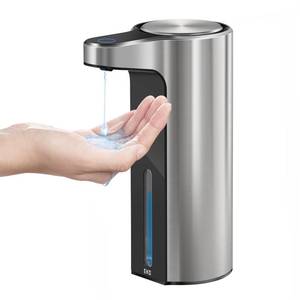 lot 16117 image: EKO Aroma Touchless Automatic Soap Dispenser for Kitchen and Bathroom, Liquid Hand Soap Dispenser, Water-Resistant and Rechargeable, 9 fl oz (Stainless)