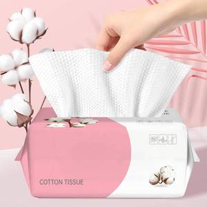 lot 16130 image: 100 Count Disposable Face Towel, Ultra Soft & Thick Washcloths, Biodegradable Facial Towels for Sensitive Skin, Makeup Remover Dry Wipes, Lint-Free Towelettes for Cleansing open