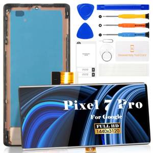 lot 16140 image: OLED for Google Pixel 7 Pro Screen Replacement for Google Pixel 7 Pro LCD Display GP4BC GE2AE LCD Digitizer Screen Touch Assembly Black with Frame(with Fingerprint Function)