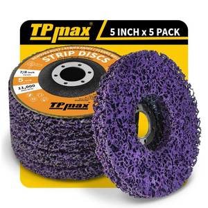 lot 16150 image: TPmax 5 x78 Stripping Discs Rust Remover Wheel Remove Paint and Oxidation Poly Strip Wheel Disc Abrasive Angle Grinding Wheel - 5 Pack(Purple)