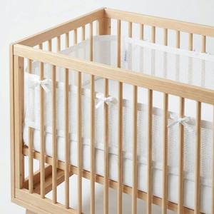 lot 16152 image: Luvberries 100% Organic Cotton Mesh Crib Liner �� Breathable 2-Piece Set for Full-Size Cribs (52�� x 28��) �� GOTS Certified, Soft & Hypoallergenic �� White