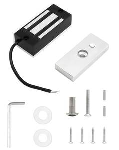 lot 16159 image: QWORK Electric Magnetic Lock, 60kg 130LBs Holding Force Electric Magnetic Lock for Door Access Control System Electromagnet Fail-Safe NC Mode