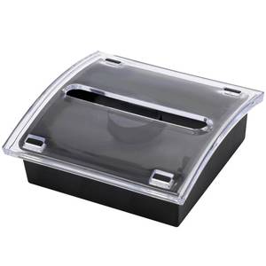 lot 16163 image: 1 Pcs Pop Up Sticky Note Dispenser Sticky Note Holder Pop Up Note Dispenser Transparent Top for 3 x 3 Inch Sticky Notes School Office Home Store Black Base Clear Top (1)