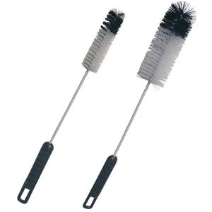 lot 16176 image: Coralpearl Bottle Brushes Thin Long Handle X 2, Utility Skinny Wire Cleaner Set Big Small, Bendable Flexible for Cleaning Narrow Neck Water, Beer, Wine, Baby Bottles, Pipes, Tubes, Hoses, and Flasks