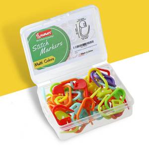 lot 16180 image: Luwans Stitch Markers for Crocheting - 50Pcs Crochet Stitch Markers for Knitting Yarn & DIY Crafts  Lightweight Plastic Crochet Pins with 8 Assorted Colors  Durable and Easy Locking, multicolored