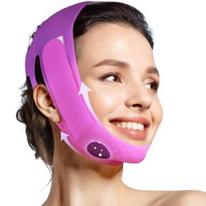 lot 16184 image: JUSRON V-Line Mask Chin Up Mask Face Strap, Soft Silicone Chin Strap V Shaped Face Mask, Jaw Exerciser 23-27 Inches (Purple)