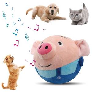 lot 16206 image: Interactive Dog Toys,Active Moving Pet Plush Toy,2026 New shaking dog ball pig dog toy Interactive Dog Ball with song Squeaky Moving Dog Ball Toy,Rechargeable Toys to Keep Them Busy Dog Toys(Blue Pig)