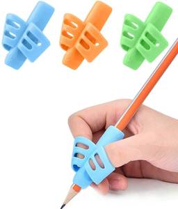 lot 16209 image: JuneLsy Pencil Grips for Kids Handwriting Pencil gripper Pencil Holder Posture Correction Training Writing AIDS for preschooler Kids toddler Children Special Needs (3 PCS)