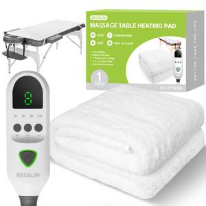lot 19530 image: Massage Table Warmer Heating Pad Professional SPA Massage Bed Warmer with Timer, 9 Heat Setting, Overheat Protection for Massage Bed & Spa, Thickened & Soft Fleece, 30 x 71