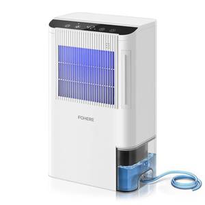 lot 19533 image: Dehumidifier for Home 2000 Sq.Ft, 85OZ Dehumidifiers for Basement Bedroom Bathroom with Drain Hose, Auto Shut Off, Humidity Display & 7 Color Light