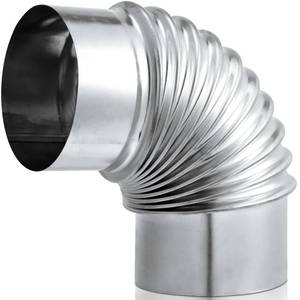 lot 19565 image: Hicarer 1 Pcs 4 Inch 90 Degree Galvanized Dryer Elbow Vent Tube Connector Adjustable Dryer Vent Elbow Connector for 4 HVAC Duct Pipe Hose Ductwork