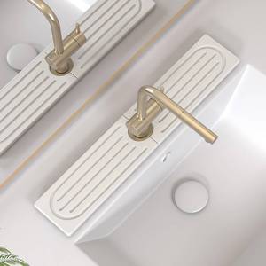 lot 20475 image: Stone Faucet Mat for Kitchen Sink, Water Absorbing Sink Water Splash Guard, Fast-Drying Kitchen Sink Faucet Mat, Durable Protector and Stone Drying Mat for Kitchen Counter & Bathroom Sink