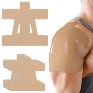 lot 20487 image: Anglechic 12 Count Kinesiology Tape for Shoulder Pain Relief Pre Cut Sports Waterproof Breathable Enhance Elastic Kinesiology Athletic Tape for Shoulder Support and Muscle Sports (Skin Color)