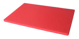 lot 1713 image: Red Plastic Cutting Board with Color Coding System