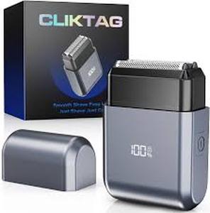 lot 2253 image: CLIKTAG Electric Shaver Portable Travel Razor