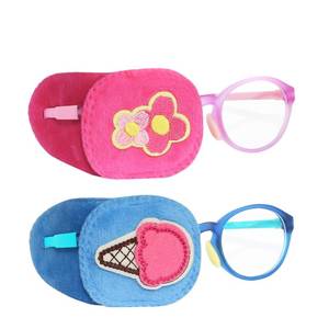 lot 4388 image: Astropic 2Pcs Eye Patches for Kids  Girls Eye Patch for Glasses  Medical Eye Patches for Children with Lazy Eye  Amblyopia Eye Patch for Toddlers to Cover Either Eye (Pink Flower & Blue Icecream)