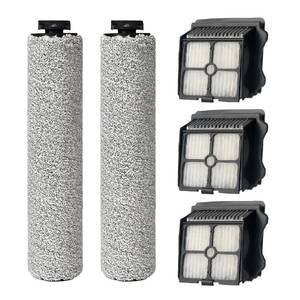 lot 4402 image: 2 Pack Soft Roller Brush Replacement Parts for Tineco Floor ONE S5 Steam Cleaner Wet Dry Vacuum, Replacement Parts Accessory Kit for Tineco Floor Cleaner Including 3 Pack Vacuum HEPA Filters