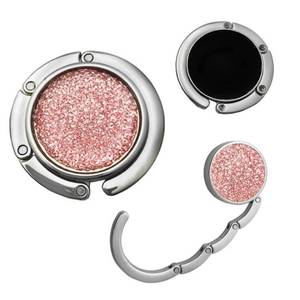 lot 4453 image: Milaloko Purse Hook Foldable - Folding Handbag Table Hanger-Bag Hanger Collection-Desk Hooks for Purse (Style C-Pink Color, 1 Hook)