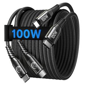 lot 4474 image: Yosou USB C Cable 6ft 2Pack 100W USB C to USB C Cable Fast Charging Cable Braided PD 5A C to C Charger Cord for iPhone 16 Pro Max Plus,iPhone 15 Series, Galaxy S24S23, MacBook ProAir, iPad, Pixel