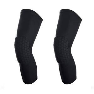 lot 4480 image: SUJAYU Basketball Knee Pads, 2 Pack Honeycomb Anti Collision Leg Compression Sleeves, Sports Sleeves for Wrestling Football Volleyball Soccer Skating (Medium, Black)