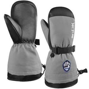 lot 6117 image: MCTi Kids Mittens Waterproof Winter Ski Warm Sherpa Fleece Lined Removable Insert size S