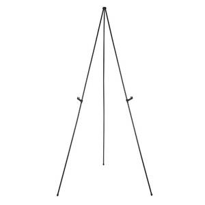 lot 6179 image: Amazon Basics Easel Display Stand, Instant Floor Poster, Lightweight, Collapsible and Portable with Tripod Base, Black Steel (supports 5 pounds)
