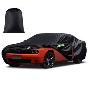 lot 6225 image: Car Cover Custom Fit for Dodge Challenger 2008-2025, Waterproof All Weather for Automobiles Full Exterior Cover Rain Sun Snow Protector with Door Zipper