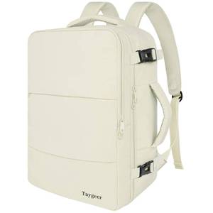 lot 6246 image: Taygeer Travel Backpack for Women, Carry On Backpack with Shoe Pouch, TSA 15.6 Laptop Back Pack Flight Approved, College Gym Bag Casual Daypack for Weekender Business Hiking,Beige