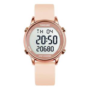 lot 6257 image: TIMEURE Pedometer Watch for Women, Step Counter for Walking No AppPhone Required Step Counter, Waterproof Fitness Calorie Tracker, Distance Tracking, Alarm, Large Digital Display, TU-2509 (Pink)