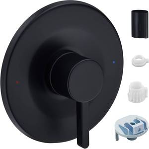 lot 11741 image: Shower and Tub Trim Kit, Compatible with Moen Posi-Temp Valve, Matte Black