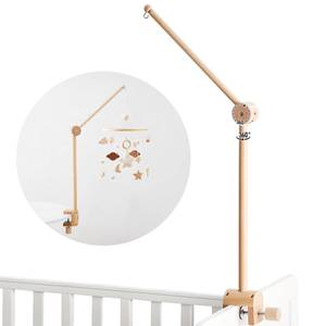 lot 11743 image: lets make Baby Crib Mobile Arm - Wooden Mobile Arm with Height Adjustable��360° Rotatable Upgraded Arched Base Nursery Mobile Holder for Crib Mobile Hanger Baby Crib Attachment Nursery Decor