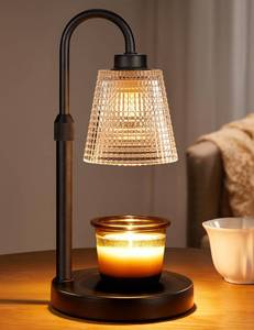 lot 11753 image: Candle Warmer Lamp with Timer, Dimmable Candle Warmer for Jar Candles, Height Adjustable Wax Melts Warmer, Birthday Gifts for Women Mom, House Warming Gifts New Home Decor