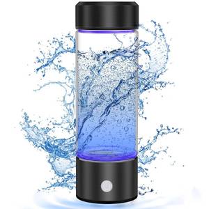 lot 11762 image: Bntuk Hydrogen Water Bottle, Portable Rechargeable Hydrogen Water Bottle Generator for Home Travel Office Exercise, Black (Water Residue Turns On)