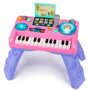 lot 11812 image: Baby DJ Table for Toddlers 1-3 with Music & Light, Musical Baby Piano Toys 6-9-12-18 Months Toddler Activity Table Music Instruments Learning Toys for 1 Year Old Girl First Birthday Gifts Age 0-2
