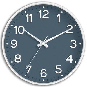 lot 11858 image: Roymnie Wall Clock 12 Inch Silent Wall Clocks Battery Operated- Modern Non Ticking Analog Clock Decorative for Living Room Bedroom Office Kitchen(Azure Blue)