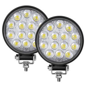 lot 12051 image: Zmoon 4.5 84W Round LED Offroad Flood Lights, Waterproof 12V24V Round LED Light Bar for Truck Tractor ATV UTV SUV Motorcycle Off Road Fog Driving Lights 2Pack