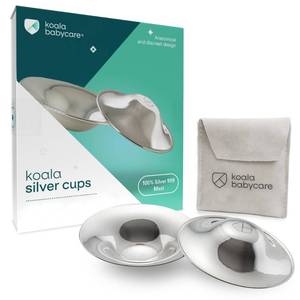 lot 12053 image: Koala Babycare The Original Nursing Cups 100% Silver �� Nipple Shields for Nursing Newborn - Breastfeeding Essentials Protect and Soothe Cracked Nipples - Maxi Size