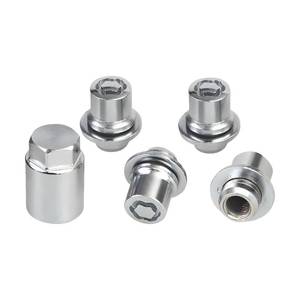 lot 12098 image: HZEL Car M12 x 1.5 Wheel Lock Lug Nut Set, Anti-Theft Chrome 4PCS Cone Seat Tire Locking Nut Kit with 1 Key, OEM#00276-00900 Automotive Replacement, Compatible with Celica ES330 ES350