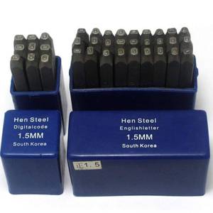lot 12110 image: Oudtinx Number and Letter Stamp Set (36 Piece Punch SetA-Z & 0-9) Industrial Grade Hardened Carbon Steel Metal - 116 (1.5mm) Characters - Perfect for Imprinting Metal, Wood, Plastic, Leather, More