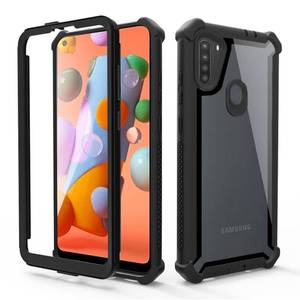 lot 12118 image: Asuwish Phone Case for Samsung Galaxy A21 Cover Rugged Shockproof Hard Drop Proof Full Body Protective Heavy Duty Hybrid Mobile Dual Layer Slim Cell Accessories Glaxay Gaxaly 21A 2020 Women Men Black